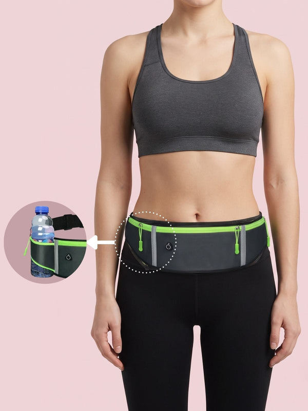 Ceinture de portage running avec 3 zones de rangement
