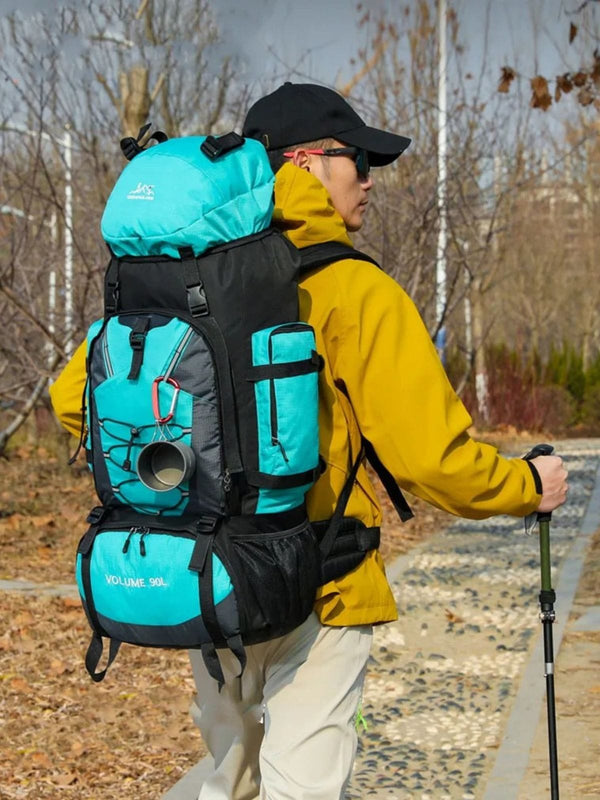 Grand sac à dos randonnée 90L, housse de pluie en option