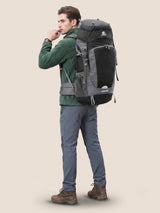 Sac à dos trekking 50+15L, housse de pluie incluse