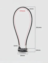 Cadenas à Code Extérieur - Câble Acier 4 Chiffres Étanche