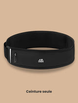 Ceinture de course avec poche gourde et bande réfléchissante