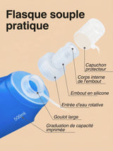 Ceinture de course avec poche gourde et bande réfléchissante