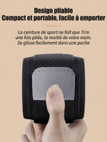 Ceinture de course avec poche gourde et bande réfléchissante