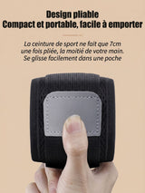 Ceinture de course avec poche gourde et bande réfléchissante
