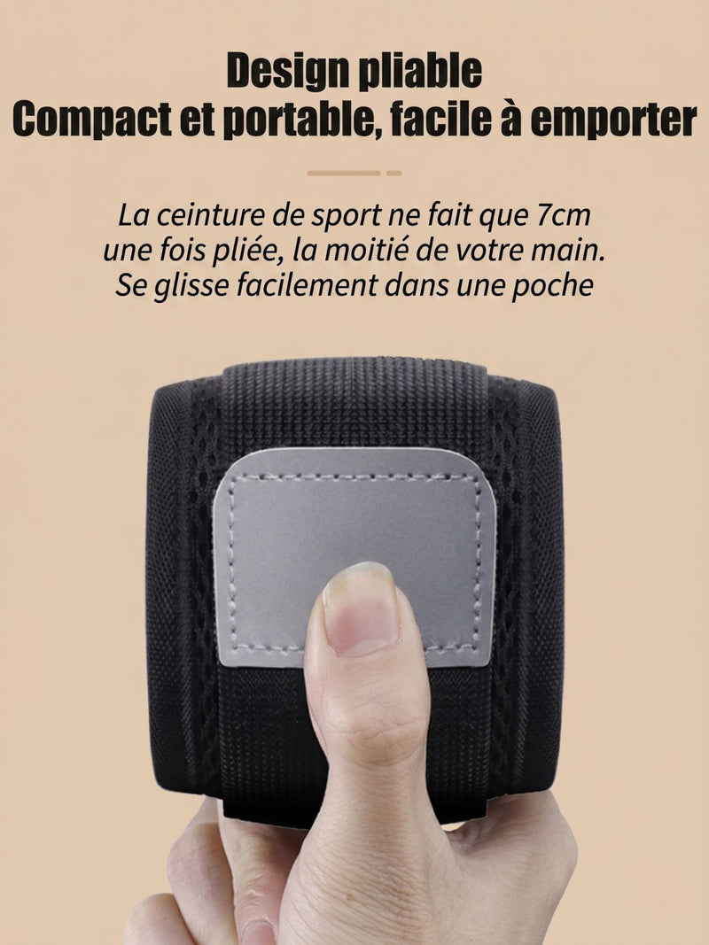 Ceinture de course avec poche gourde et bande réfléchissante
