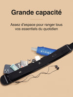 Ceinture de course avec poche gourde et bande réfléchissante
