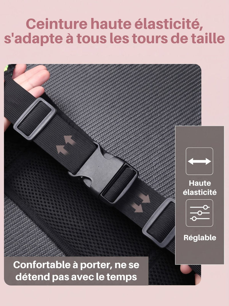 Ceinture de portage running avec 3 zones de rangement