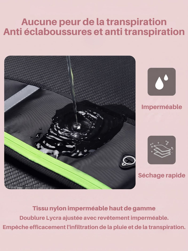 Ceinture de portage running avec 3 zones de rangement