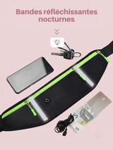 Ceinture de portage running avec 3 zones de rangement