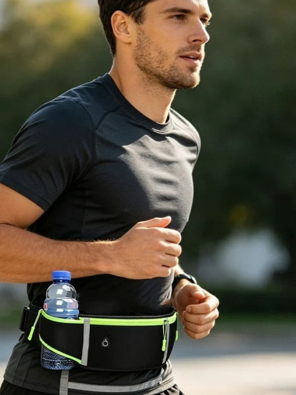 Ceinture de portage running avec 3 zones de rangement