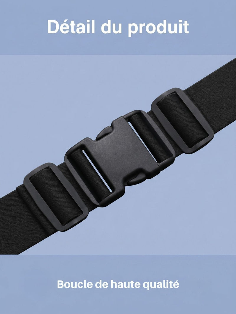 Ceinture marathon avec 2 gourdes incluses et doublure anti-dérapante