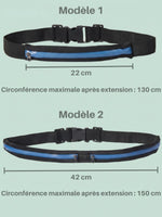 Ceinture running téléphone élastique, 1 ou 2 poches