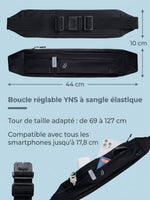 Ceinture sport running en lycra, ajustable 68-127 cm