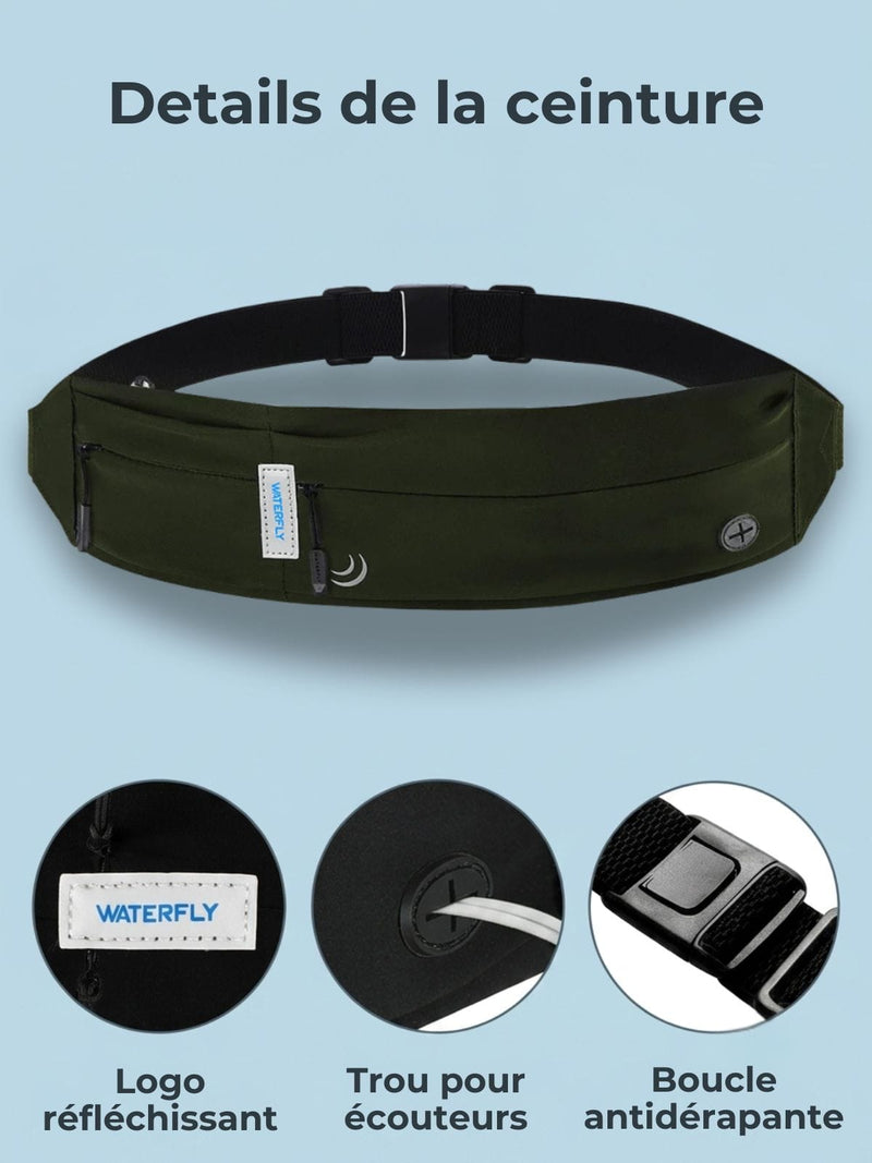 Ceinture sport running en lycra, ajustable 68-127 cm