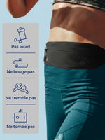 Ceinture sport running en lycra, ajustable 68-127 cm