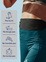 Ceinture sport running en lycra, ajustable 68-127 cm