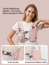 Gilet d'hydratation running ultra léger, porte-gourde