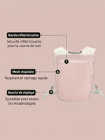 Gilet d'hydratation running ultra léger, porte-gourde