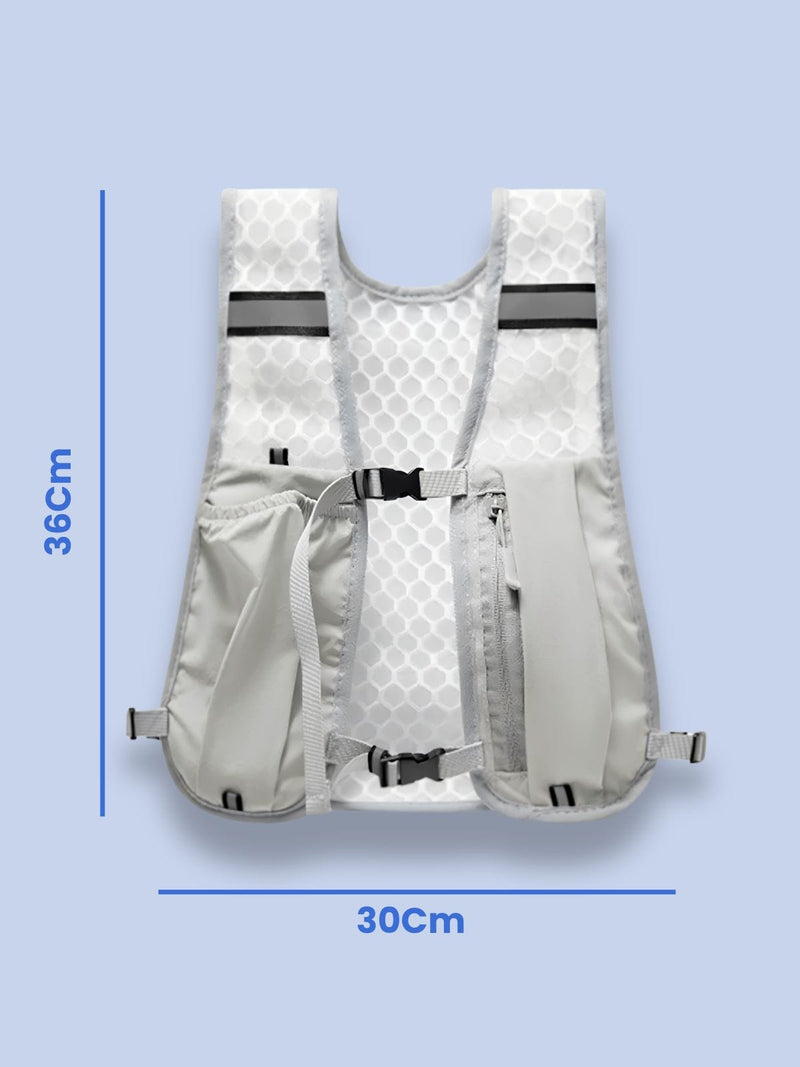 Gilet de course à pied ultra léger, poche gourde et téléphone