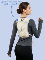 Gilet de course à pied ultra léger, poche gourde et téléphone
