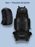 Grand sac à dos randonnée 90L, housse de pluie en option