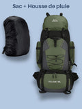 Grand sac à dos randonnée 90L, housse de pluie en option