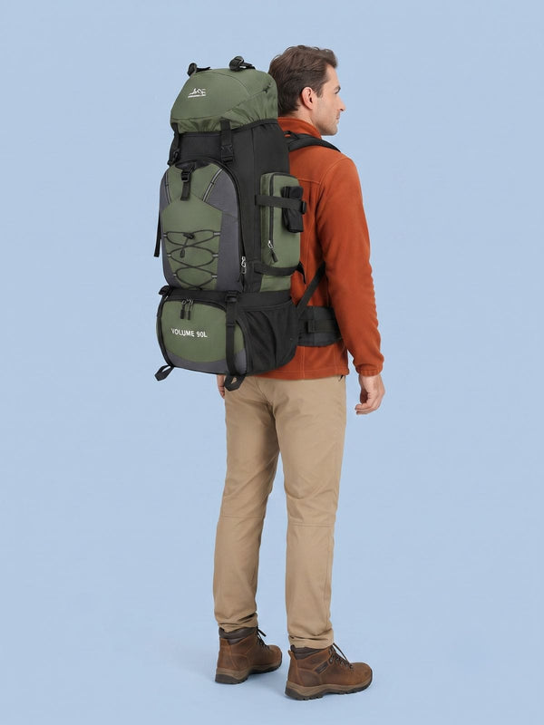 Grand sac à dos randonnée 90L, housse de pluie en option