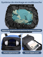 Grand sac à dos randonnée 90L, housse de pluie en option