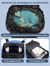 Grand sac à dos randonnée 90L, housse de pluie en option