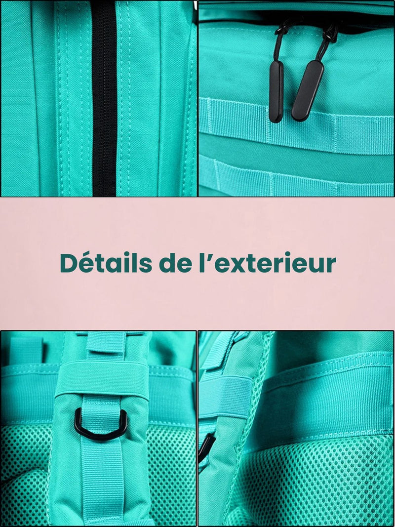 Grand sac de sport femme 45L, imprimés variés