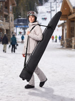 Housse à ski pliable avec roulettes