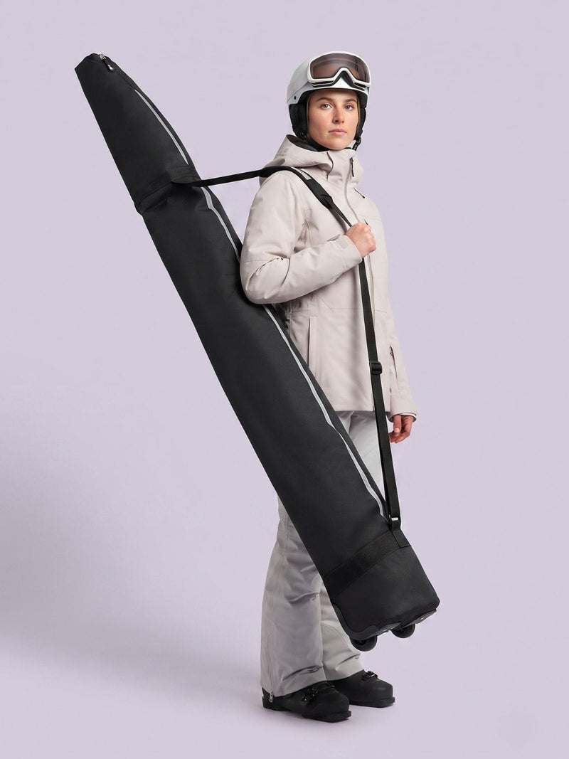 Housse à ski pliable avec roulettes