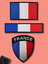 Patch Drapeau Français Brodé - Velcro ou Thermocollant