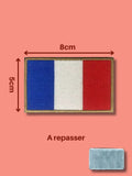 Patch Drapeau Français Brodé - Velcro ou Thermocollant
