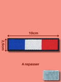 Patch Drapeau Français Brodé - Velcro ou Thermocollant