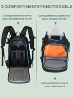 Sac à chaussures de ski 50L, 3 compartiments