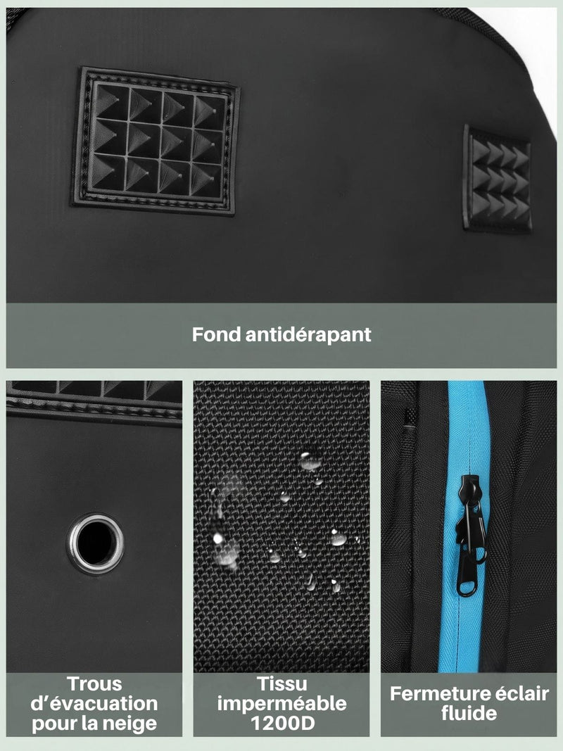 Sac à chaussures de ski 50L, 3 compartiments