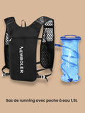 Sac à dos avec poche à eau, gourdes en option
