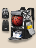 Sac à dos basketball, compartiment ballon