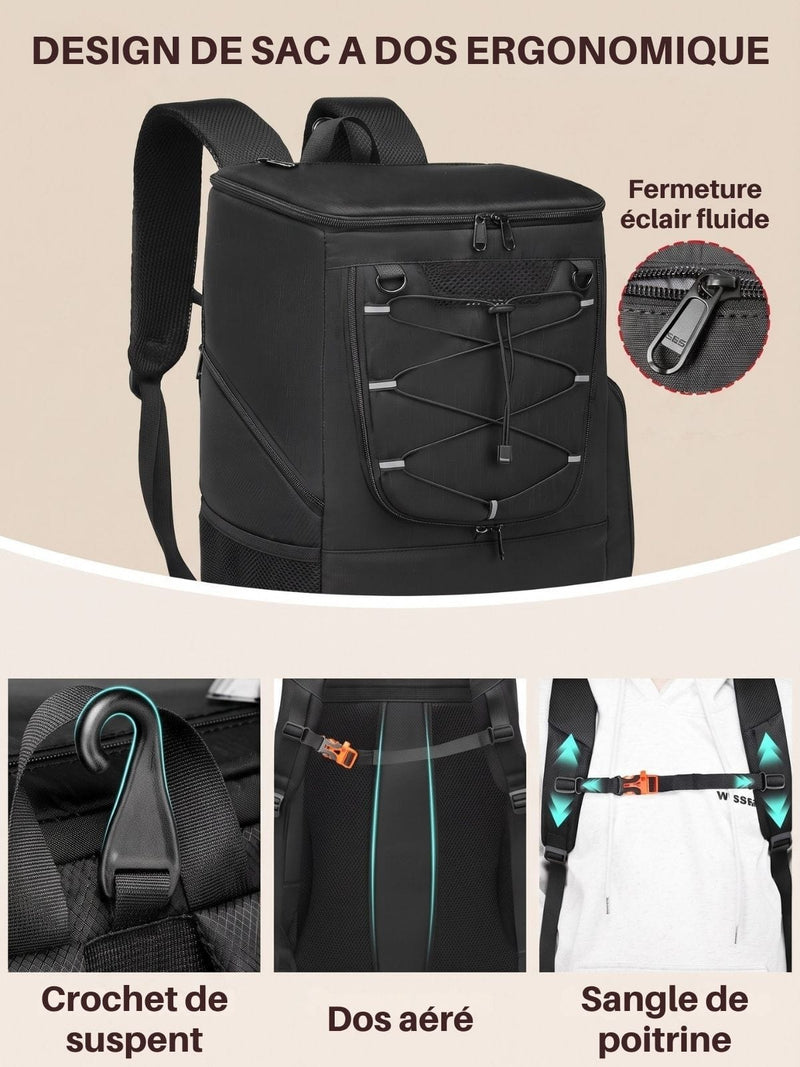 Sac à dos basketball, compartiment ballon