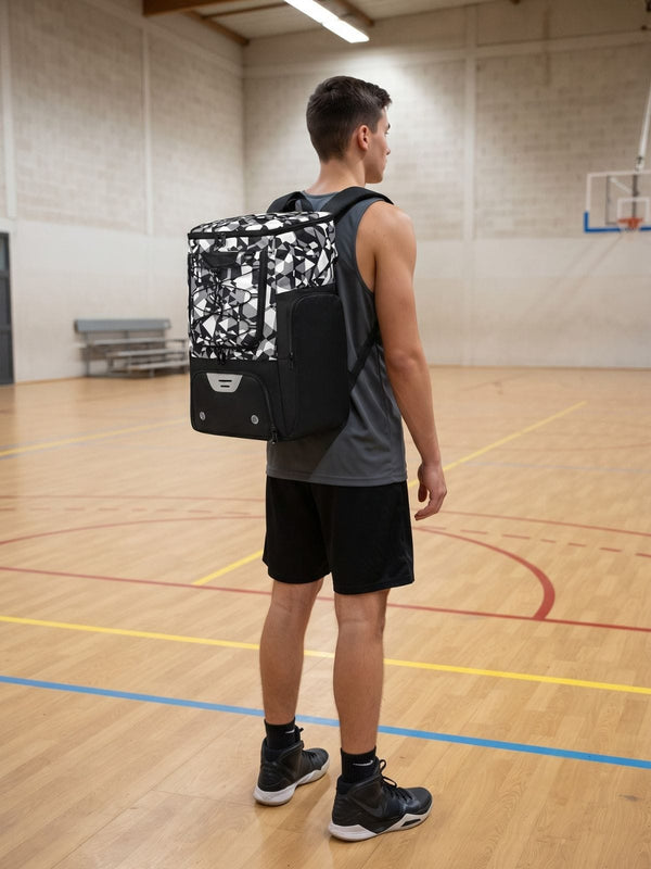 Sac à dos basketball, compartiment ballon