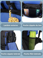 Sac à dos bivouac 90L, compartiment duvet séparé