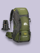Sac à dos camping 50L, compartiment chaussures séparé