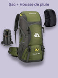 Sac à dos camping 50L, compartiment chaussures séparé