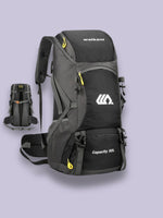 Sac à dos camping 50L, compartiment chaussures séparé