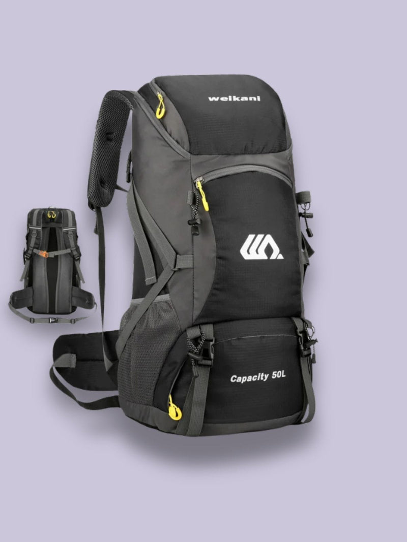 Sac à dos camping 50L, compartiment chaussures séparé