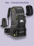 Sac à dos camping 50L, compartiment chaussures séparé