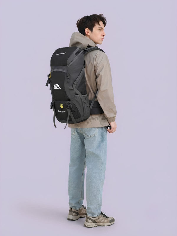 Sac à dos camping 50L, compartiment chaussures séparé