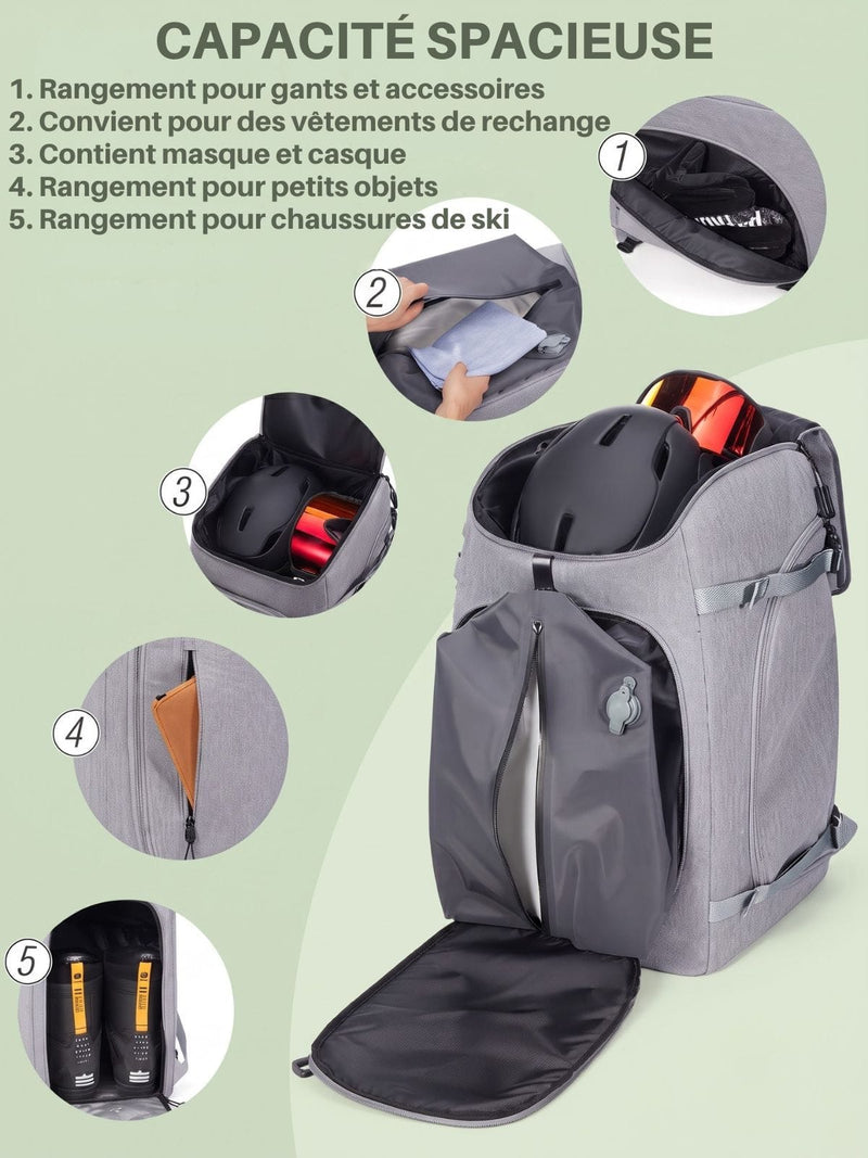 Sac à dos chaussure de ski 20-35L compact