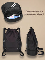 Sac à dos cordon, compartiment chaussures